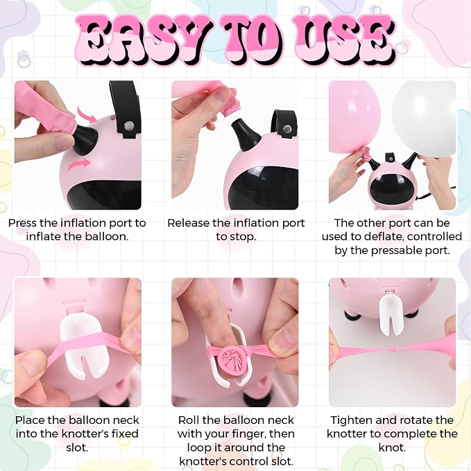 Balloon Pump Electric, Portable Balloons Inflator Air Pump - Image 7