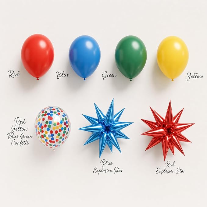 Rainbow Colorful Balloons Arch Kit - Image 4