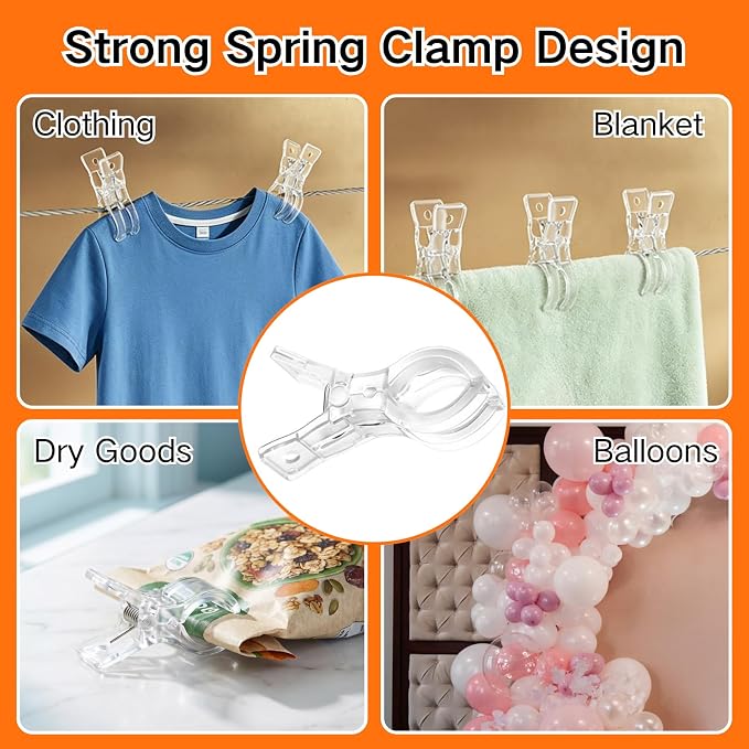 20 Pack Balloon Arch Clips, 3.5 Inch Clear Clips - Image 4