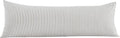 JELLYMONI 100% Natural Cotton Striped Body Pillowcase, 1 Pack White and Grey Vertical Stripes Pattern Printed Pillow Covers with Envelope Closure(Pillows are not Included)