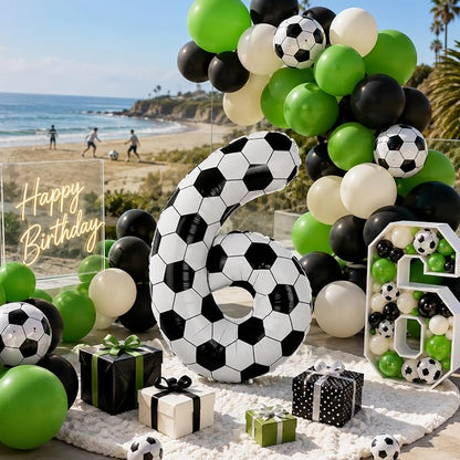 Big Soccer 6 Balloons, 6th Birthday Decorations - Image 3