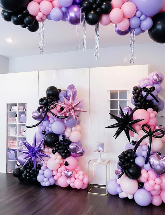 Pink and Purple Balloon Arch Garland Kit, Trendy Music Birthday Decorations - Image 9