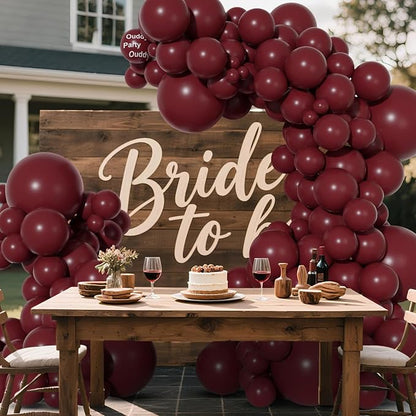 Ouddy Party 129Pcs Burgundy Balloons Different Sizes 18 12 10 5 Inch | 6Pcs 18” - Image 5