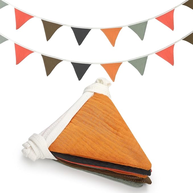 Oudain 2 Pcs Pennant Banner Flags Nursery Garland Triangle Bunting Flags by Oudain