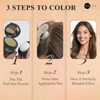 VOLLUCK Hairline Powder Instantly, Root Touch up Powder Hair Color Upgraded, Grey Root Cover up Conceals Hair Loss, Hairline Shadow for Women & Men for Thinning Hair Natural, Sweatproof (Black)