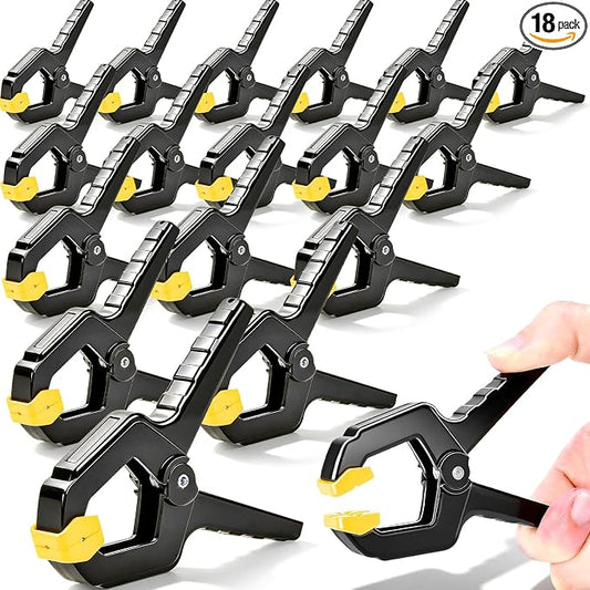 18Pack Spring Clamps, 3.5inch Plastic Spring Clips Heavy Duty Clamps by Unknown
