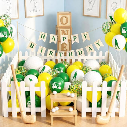 Green Yellow Golf Balloons, - Image 6