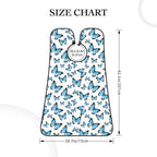Professional Beard Bib, Non-Stick Hair Catcher Apron Waterproof, Shaving Grooming Essential for Men Dad, Watercolor Butterflies Blue Butterfly Shave Bib