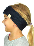C.C Children's Kids' Winter Warm Cable Knit Fuzzy Lined Ear Warmer Headband