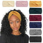 Elastic Knotted Headbands for Women Criss Cross Head Bands for Women's Hair Non Slip Boho Wrap Twisted Hair Accessories