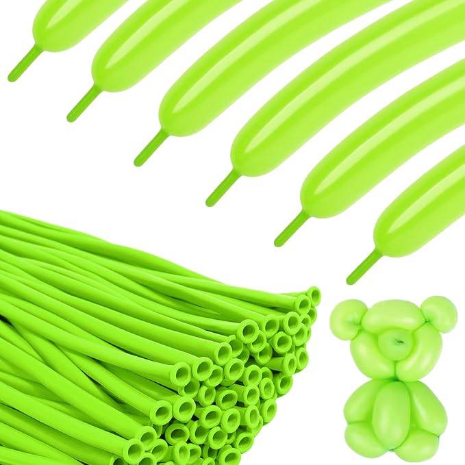 Long Balloons - Light Green 260 Balloons by KEXINGTUO
