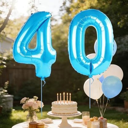 40 Inch Number 40 Balloons for 40th Birthday Party Decorations, 0-100 Jewelry - Image 3