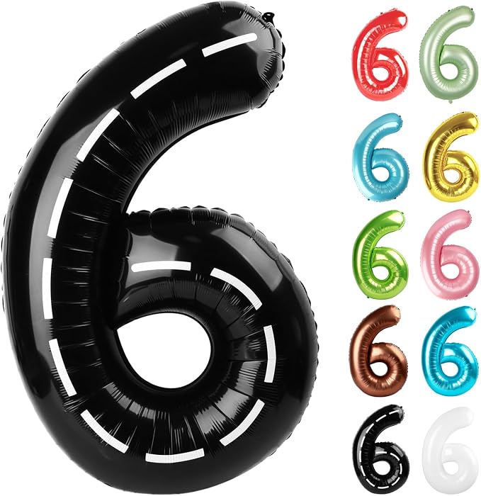 Race Car Number 6 Balloon 40 Inch by IWERP