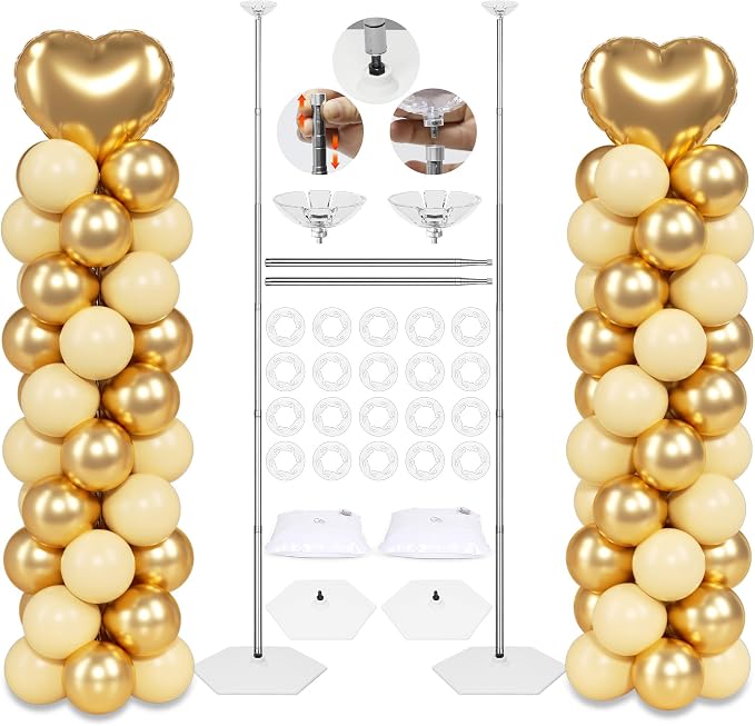 2 Sets Balloon Column Stand Kit by Toosci