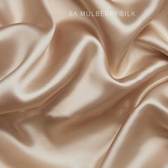 Premium Silk Pillow Cases King with Zipper Made in USA, Oeko-TEX Certified Real Mulberry Silk Pillowcase Beige for Hair and Skin, 22 Momme, Anti Wrinkle Pillow Cover, 1 Pack 20"x36" (King, Beige)
