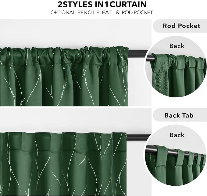 Deconovo Blackout Back Tab Curtains - Image 4