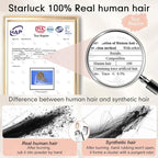 starluck Hair Toppers for Women Real Human Hair, 5"*5.5"Large Coverage Brown with Blond Highlight HairTopper No Bangs,100% Real Human Hair Toppers for Women with Thinning Hair,Cover Gray HairRoots