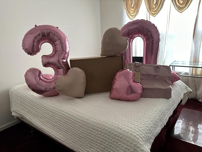 Number 13 Balloon 40Inch for 13 Year Old Birthday Decorations, Pearl Pink | - Image 2