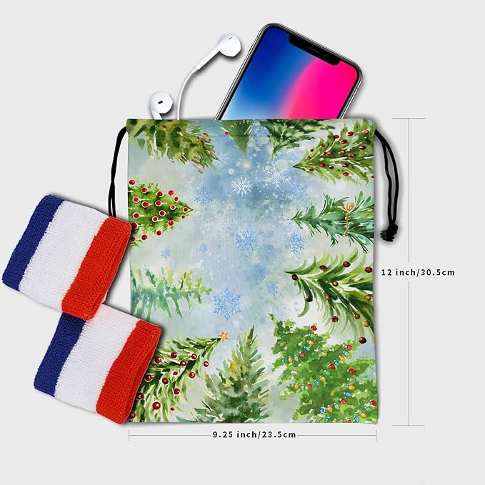 Watercolor Winter Trees Grips Bag - Image 6