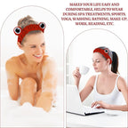 Jowmoy red Frog Eye Elastic Headband - Versatile for Spa, Skincare, Makeup, Face Wash, Fun Gift for Women (1 Pack)