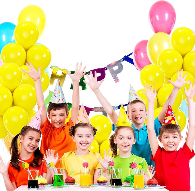 50pcs Yellow Balloons, 12inch Yellow Latex Party Balloons | Helium Quality - Image 6