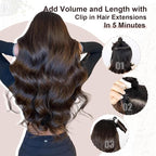 XDhair Clip In Hair Extensions Remy Human Hair Medium Brown #4 Mixed to Caramel Blonde #27 Clip In Real Hair Silk Stright 120g 6Pcs (#4P27,18Inch)