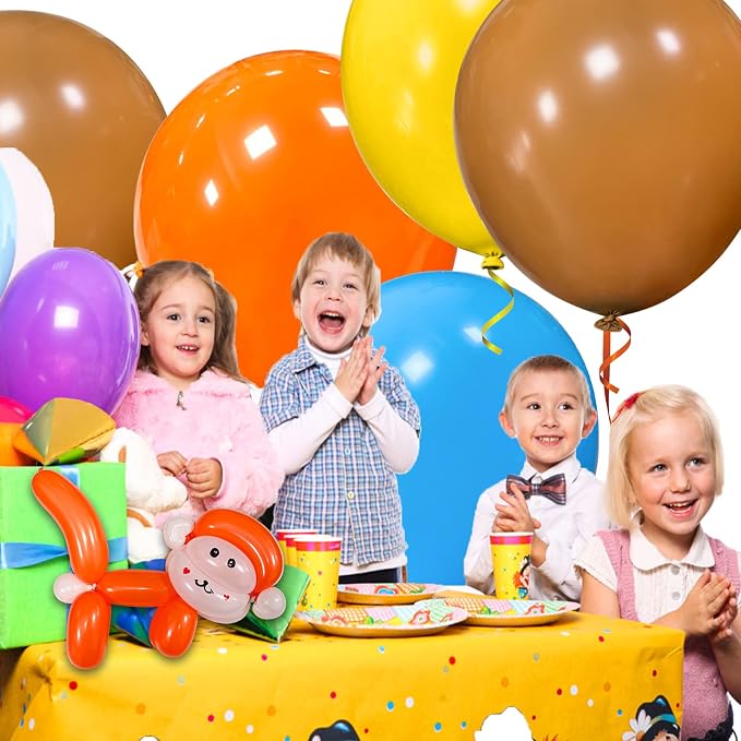Brown Balloons 18 Inch 12 Pack Large Latex Party Balloons Round Helium Balloon - Image 4