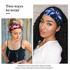 Wide Headbands for Women Knotted No Slip Head Bands Soft Turban Headband Hair Accessories Boho African Solid Color Head Wraps for Women Yoga Workout Pack of 6