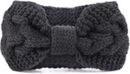 DRESHOW Knit Crochet Headband for Women Ear Warmer Soft Turban Stretch Warmer Headbands Winter Fashion Head Wrap