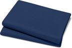 Bare Home Microfiber Pillow Cases - King 20x40 - Cooling Pillowcases - Double Brushed - Easy Care - Envelope Closure (King Pillowcase Set of 2, Dark Blue)