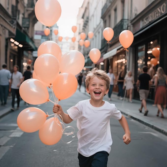 110pcs Pastel Orange Balloon 12 Inch, Pastel Orange Latex Balloons - Image 8