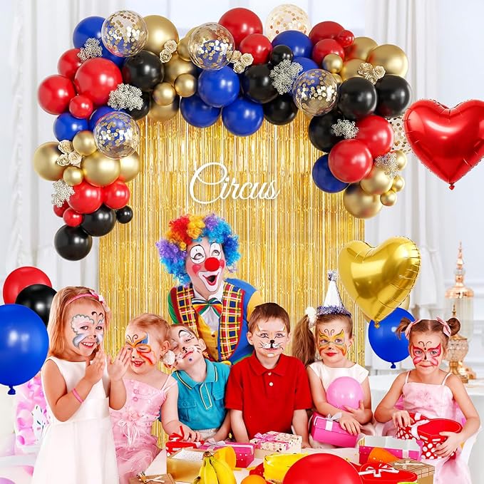 157Pcs Red Black Gold Blue Balloons Garland Arch Kit - Image 5