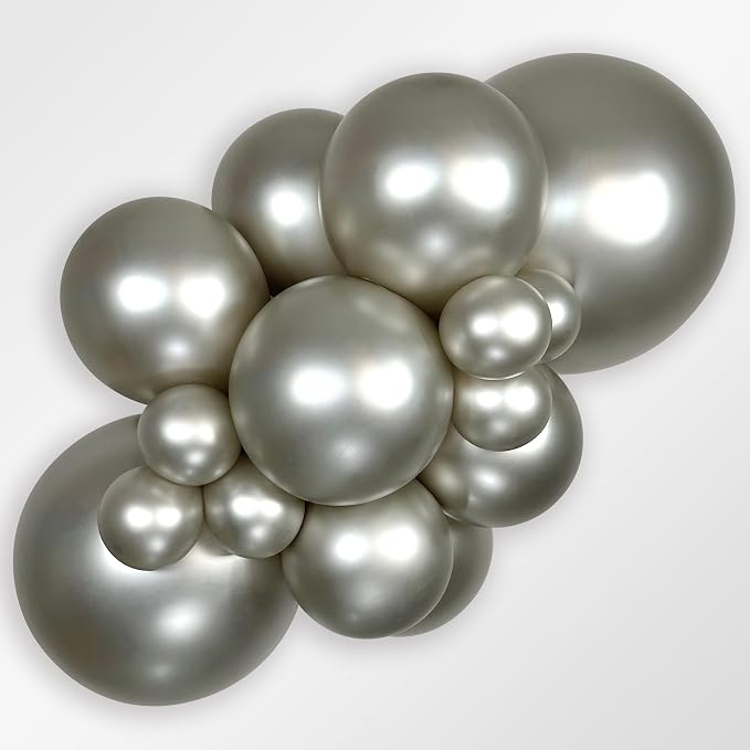 Sempertex Reflex Silver Balloons, 11 Inch, vibrant color, - Image 2