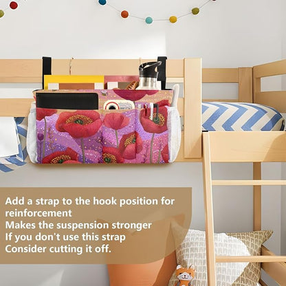 Bedside Caddy Metal Frame Hanging Organizer Bunk Bed Dorm Accessories Hook And - Image 6