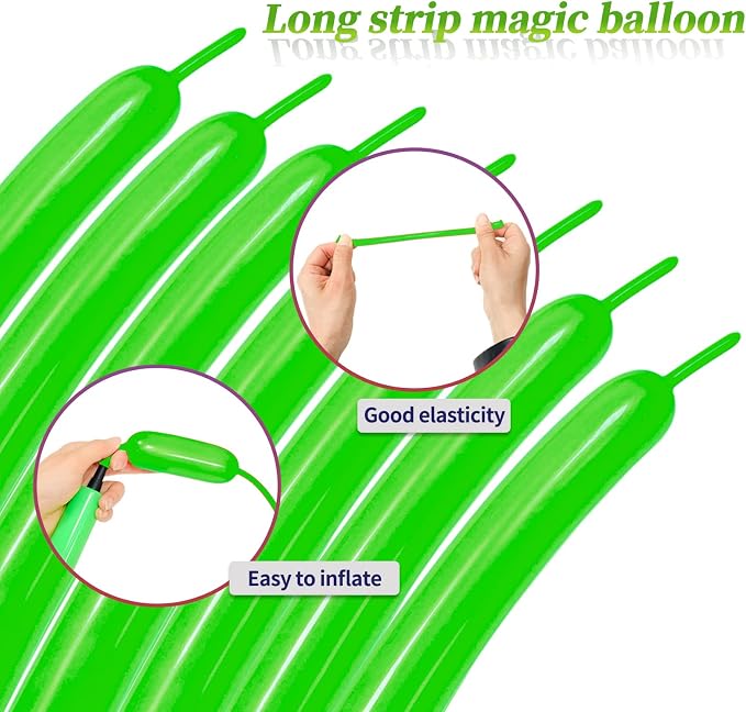Green 260 Balloons for Twisting Balloon Animal, Long Skinny Balloons for - Image 4