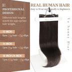 Ve Sunny Real Hair Extensions Clip in Human Hair Dark Brown Remy Hair Extensions for Women Human Hair Clip in Extensions Brazilian Hair Straight 20inch 120g 7pcs