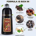 cosmpro Hair Dye Shampoo Chestnut Brown Hair Color Shampoo for Gray Hair Coverage Herbal Hair Dye Shampoo 3 in 1 for Men and Women, Instant Color Shampoo