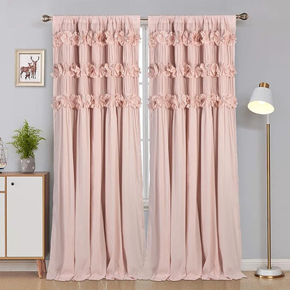 Peach Pink Blackout Curtains by Homechoice+Decor