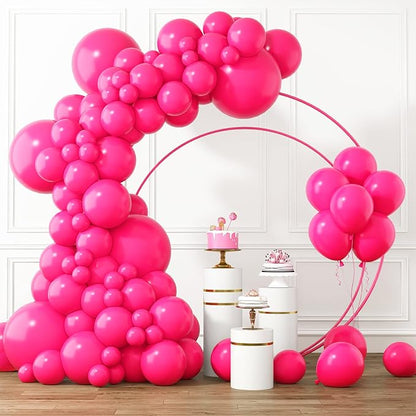RUBFAC Hot Pink Balloons Different Sizes 105pcs 5/10/12/18 Inch by RUBFAC