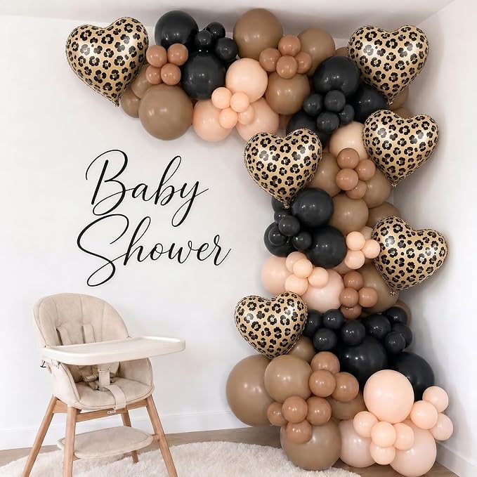 Leopard Print Heart Balloons, Animal Print Heart Shaped Helium Balloon - Image 9