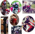 Helmet Pigtails Gradient Ramp Helmet Braids Ponytail Helmet Hair with Suction Cup for Motor Bike 1PCS 24inch (Helmet not Included)