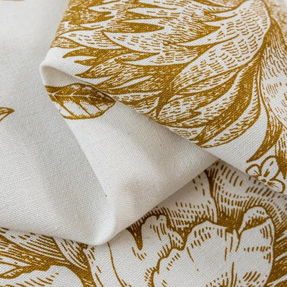 Vintage Tan Floral Curtains - Image 6