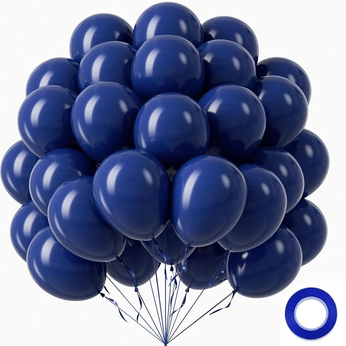 Navy Blue Balloons 12 inch by Awenztech