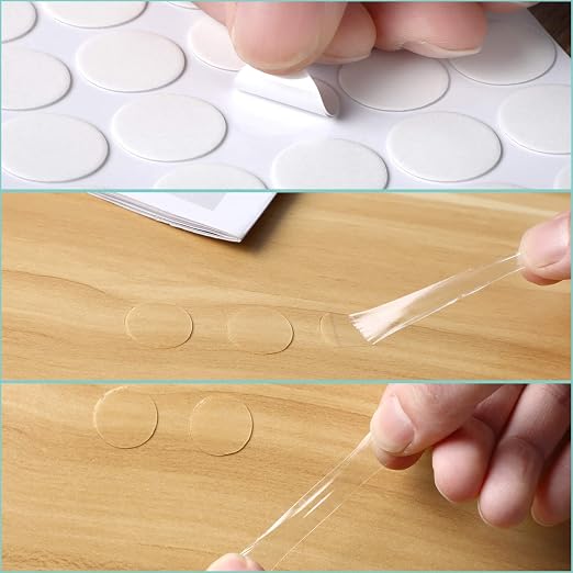 JANYUN 560 Pcs Sticky Dots, 20 mm Round Putty Clear Tack Adhesive Dots | Round - Image 3