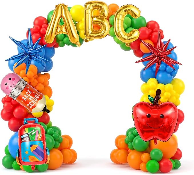 152Pcs Back to School Balloon Arch Kit Rainbow Garland by Unknown