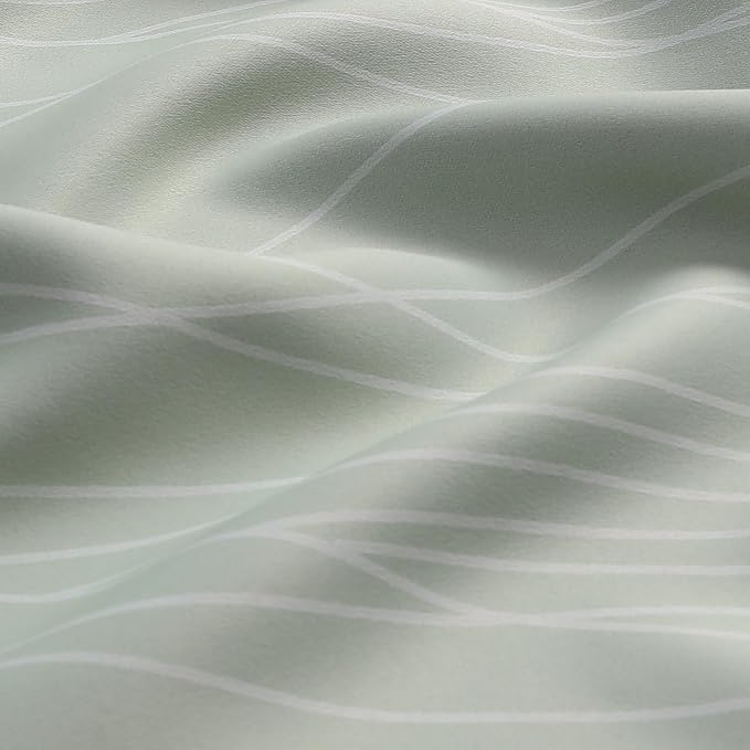 Sage Green and Greyish White Ombre Short Blackout Cafe Curtains 36 Inch Length - Image 9