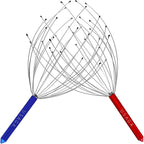 USAGA Head Massager Scalp Massager 20 Fingers Head Scratcher, Stocking Stuffers Gift for Scalp Body Relaxing (Red & Blue)