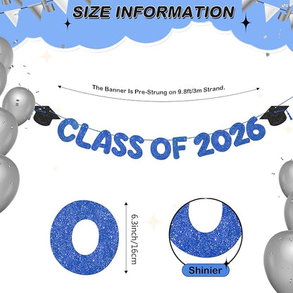 Fulmoon Congrats Grad Class of 2026 Banner Graduation Party Decor Class of 2026 - Image 2