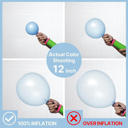 PartyWoo Pearl Light Blue Balloons 140pcs Baby Pastel Blue Color | 18 12 10 5 - Image 3