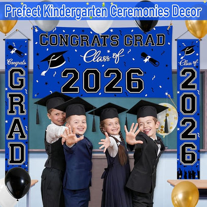 WOHOHOHO 23Pcs Graduation Decorations 2026 Set, Class of 2026 Backdrop - Image 4